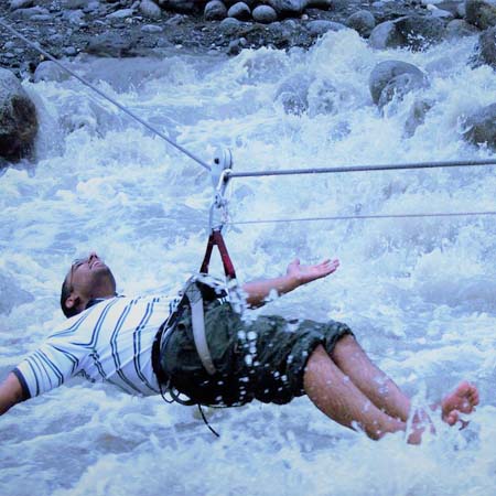 River crossing, Rappelling, Rock climbing